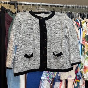 Xhilaration Black and White Women's Cardigan